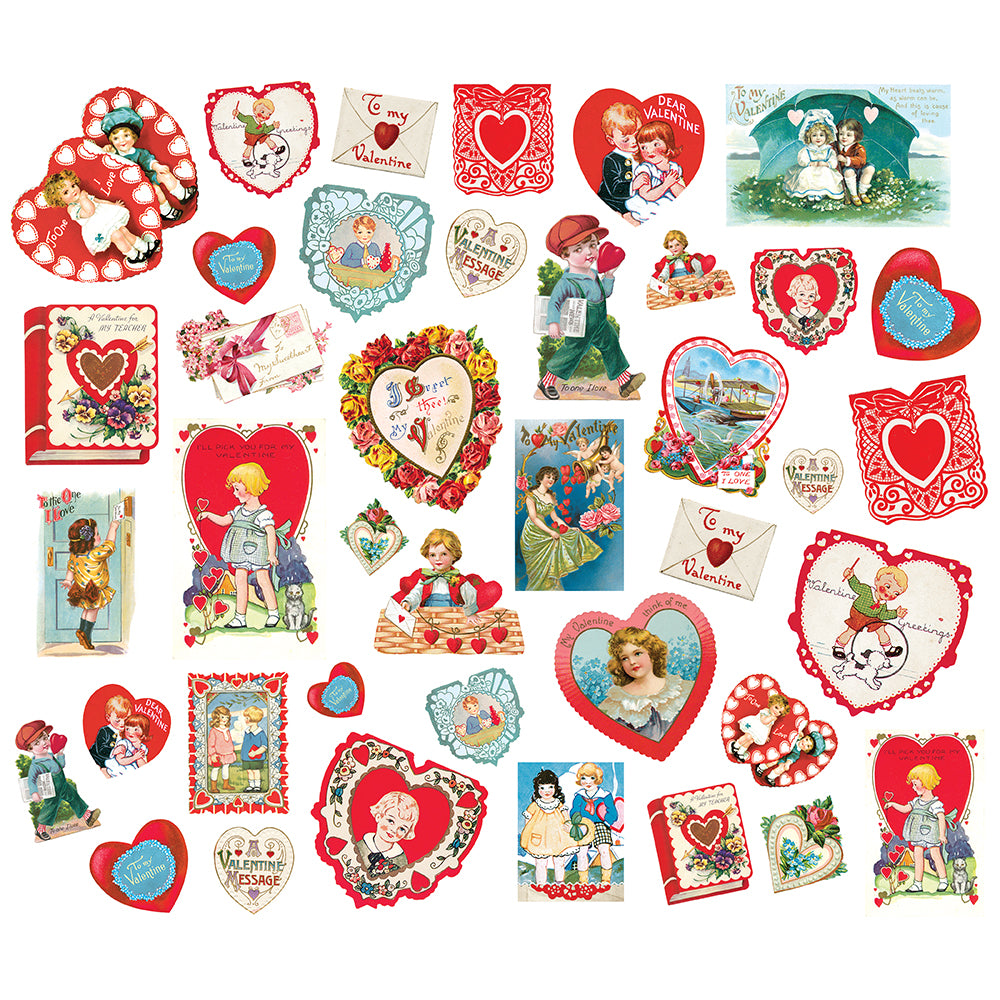 Simple Vintage My Valentine Card Ephemera
