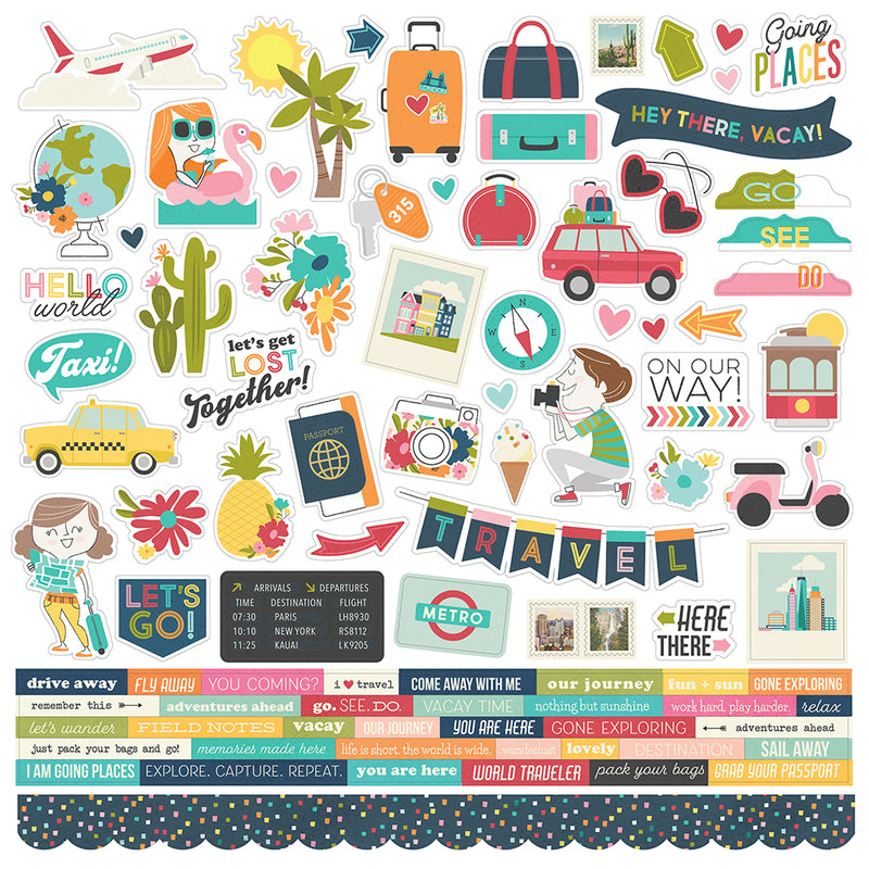 Going Places 12x12 Paper - Pack Your Bags
