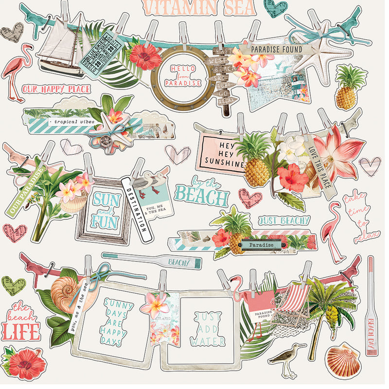 Simple Vintage Coastal 4x6 Sticker Book