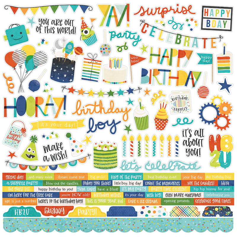 Birthday Blast 12x12 Paper - Wish Big!