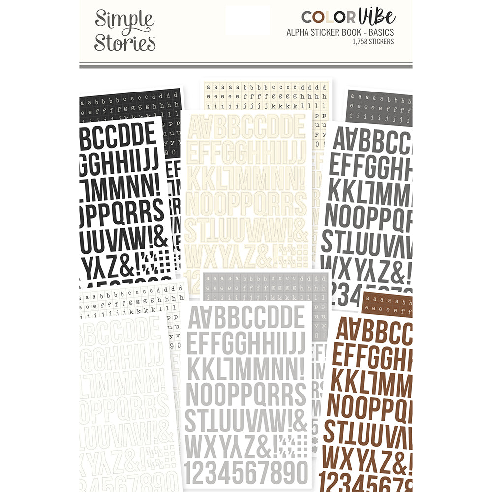 Color Vibe Alpha Sticker Book - Basics