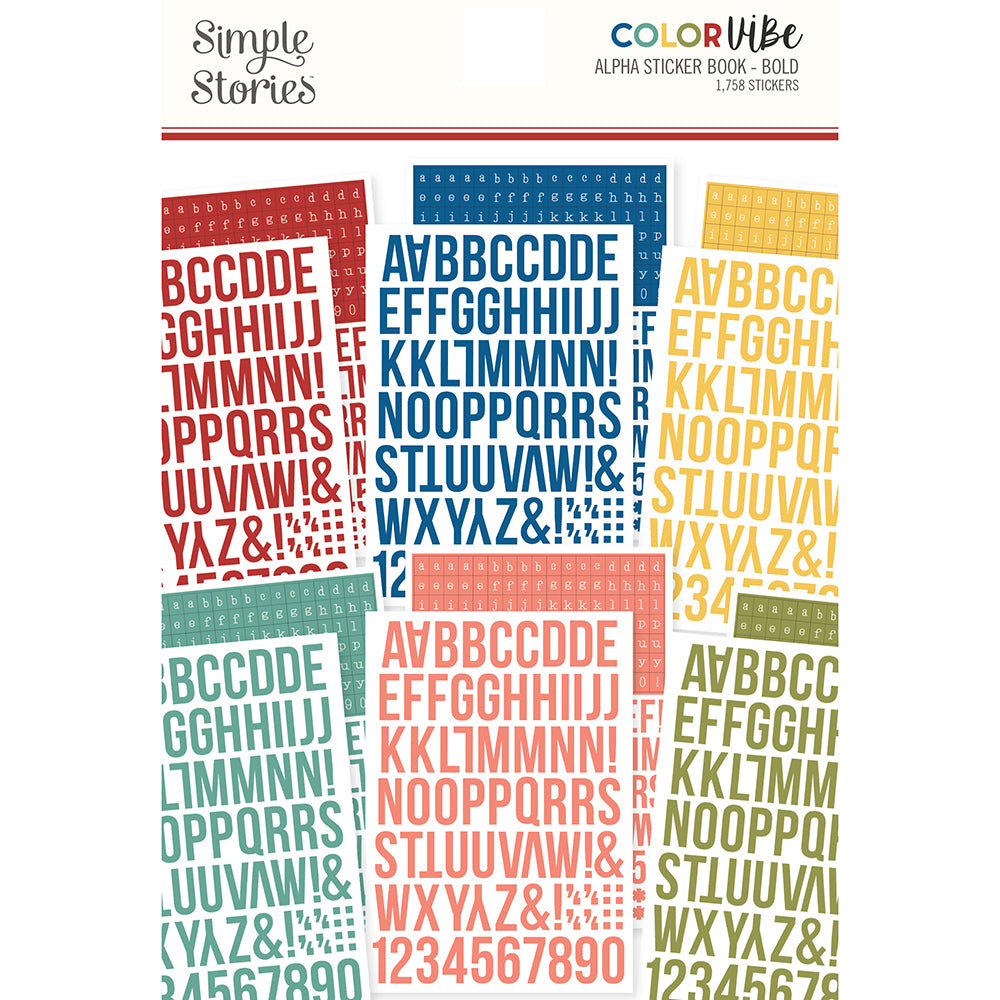Color Vibe Alpha Sticker Book - Bolds