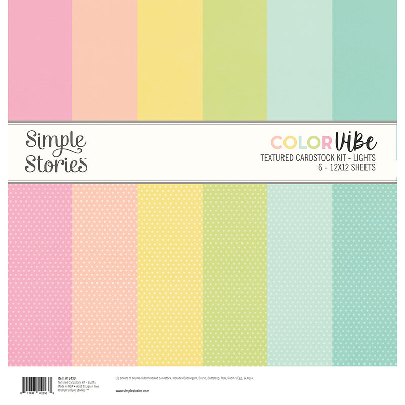 COLOR VIBE TEXTURED CARDSTOCK KIT - BRIGHTS – Button Farm Club