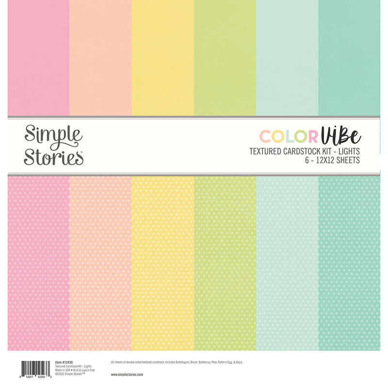 Color Vibe 12x12 Textured Cardstock - Mint
