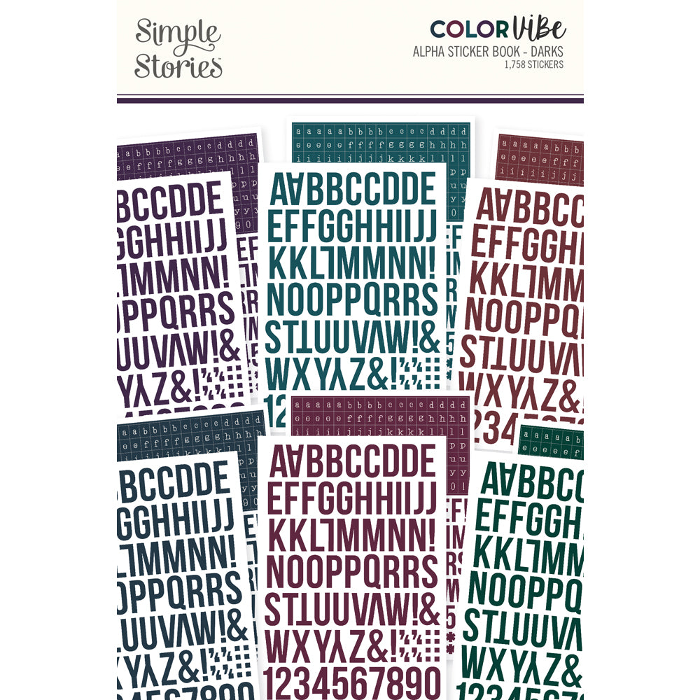 Color Vibe - Alphabet Sticker Book-Darks