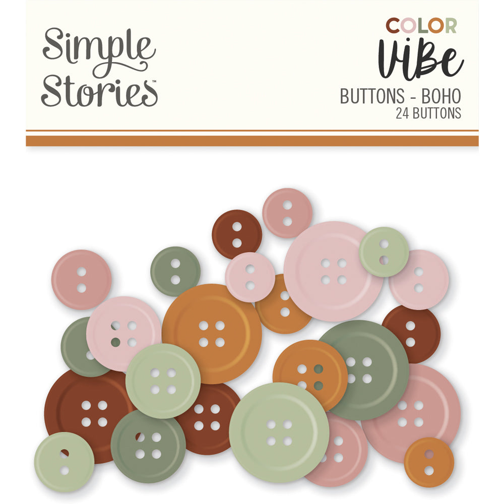 Color Vibe Buttons - Boho