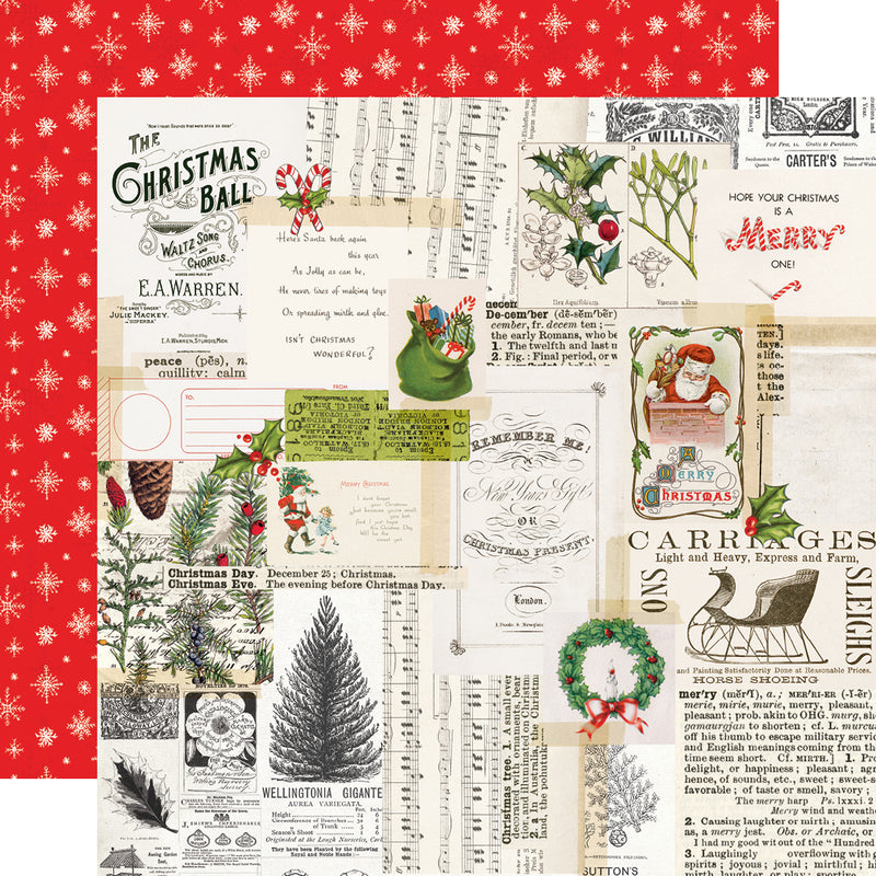 Simple Vintage North Pole - Layered Stickers