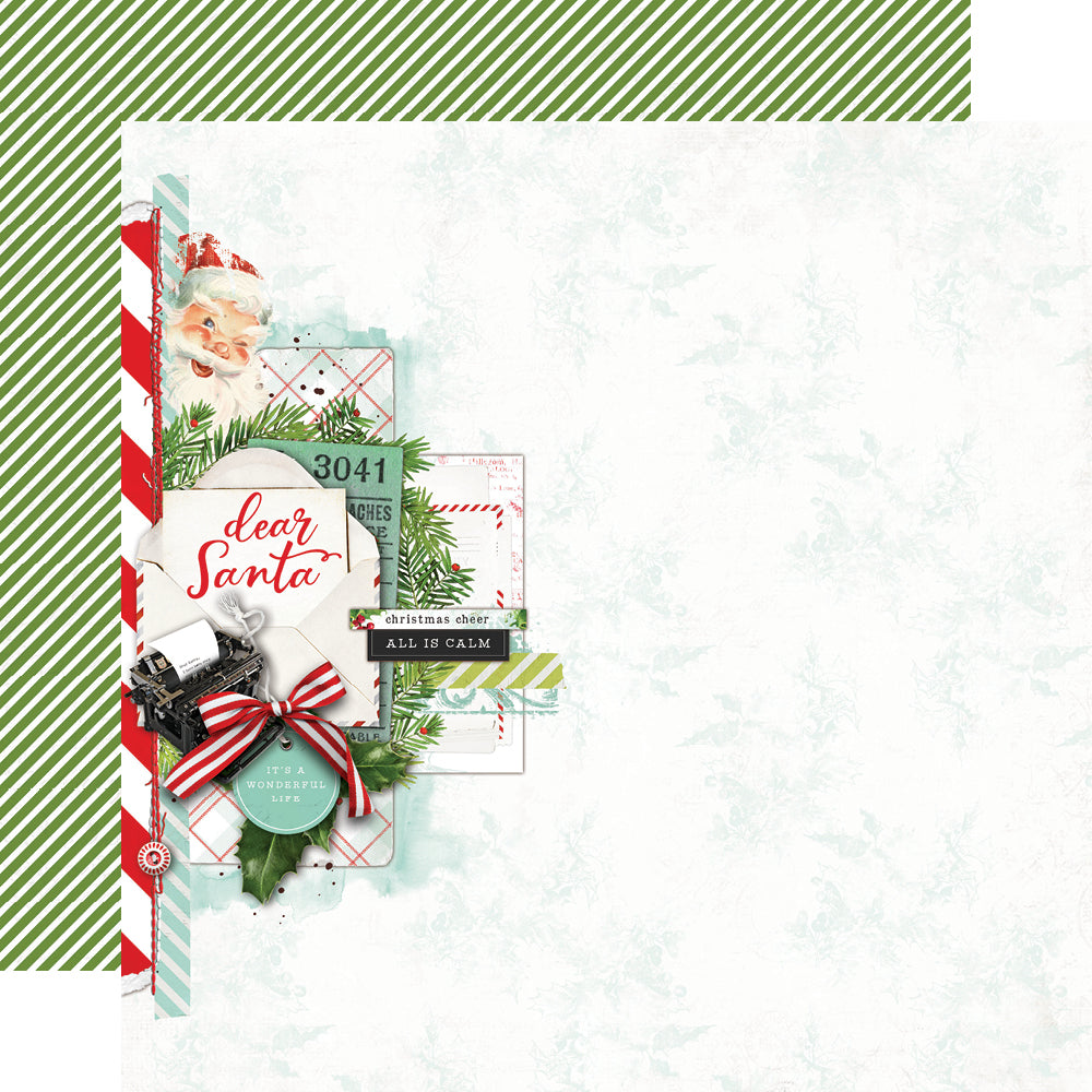 Vintage Christmas Wrapping Paper Printable Download North Pole Santa