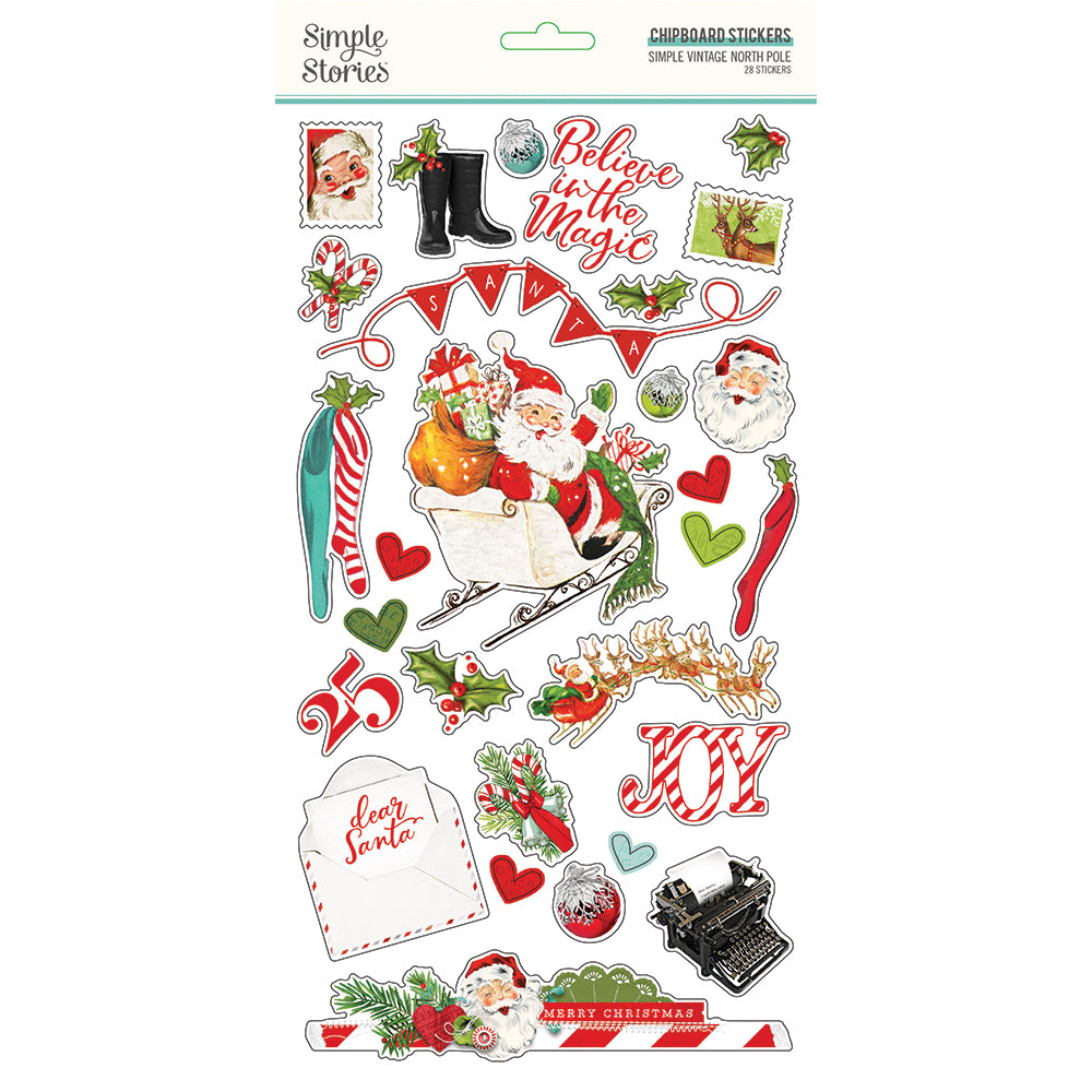 Simple Vintage North Pole - 6x12 Chipboard