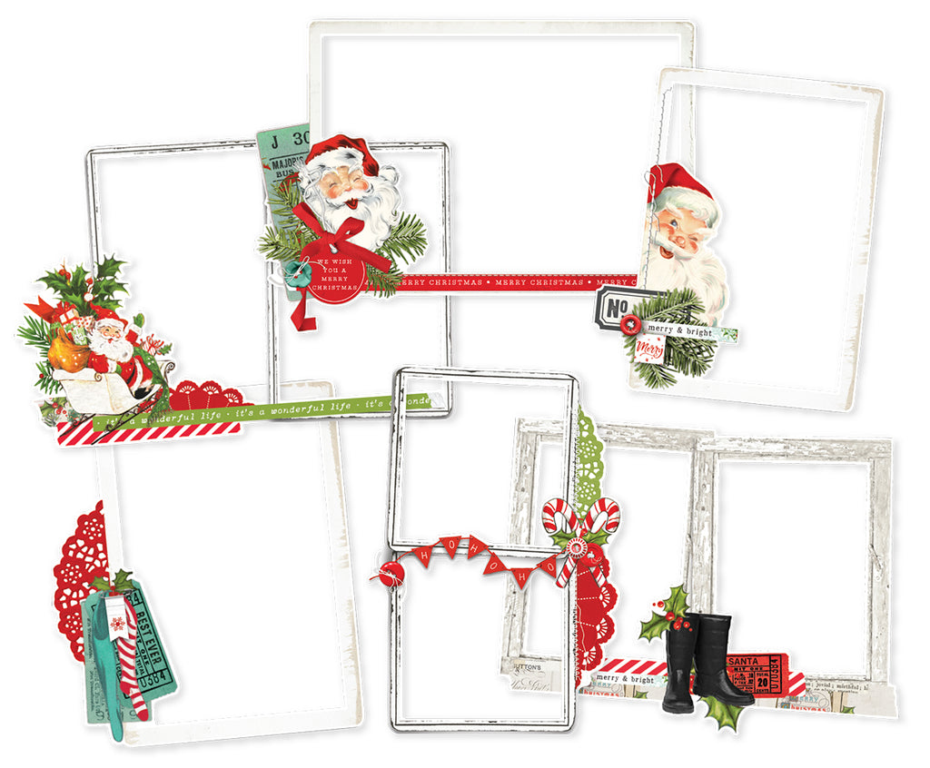 Simple Vintage North Pole - Chipboard Frames