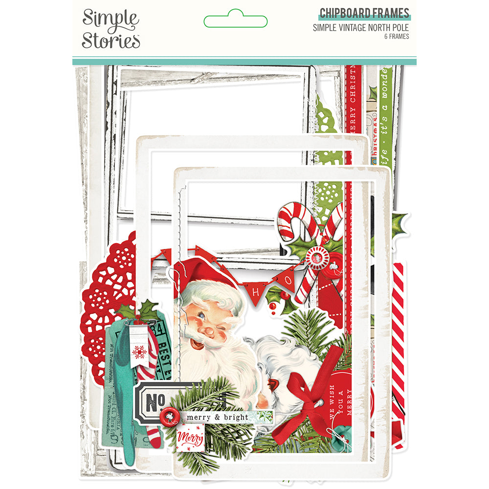 Simple Vintage North Pole - Chipboard Frames