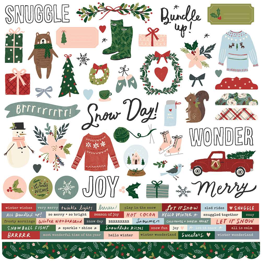 Winter Cottage - Cardstock Sticker