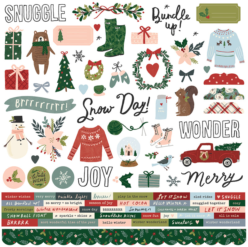 Winter Cottage - Cardstock Sticker