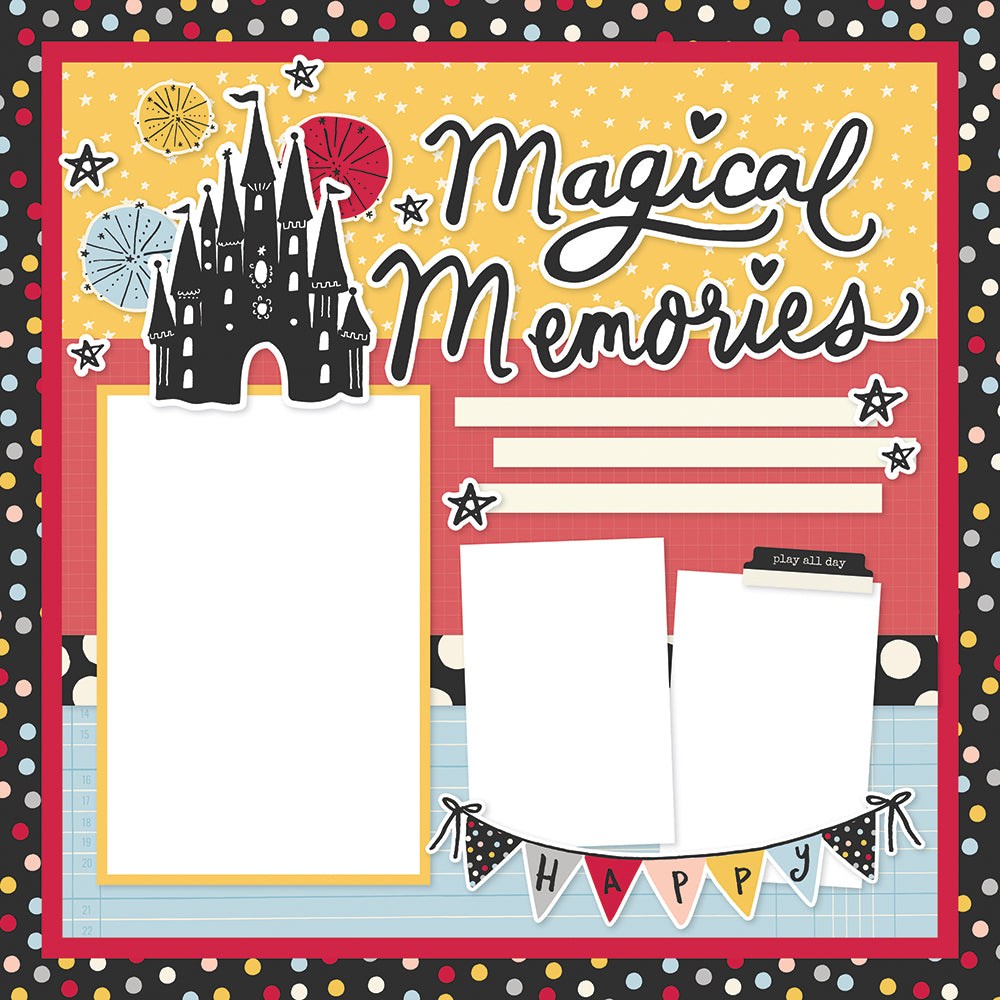 MAGICAL DAY Disney 12X12 Scrapbook Paper