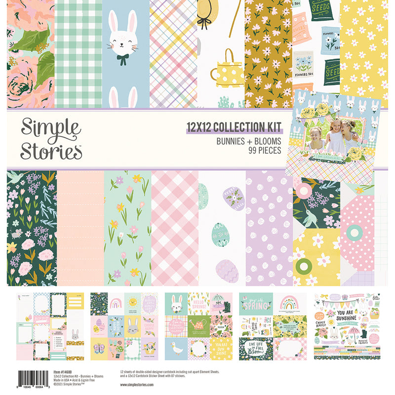 Bunnies + Blooms - Cardstock Sticker