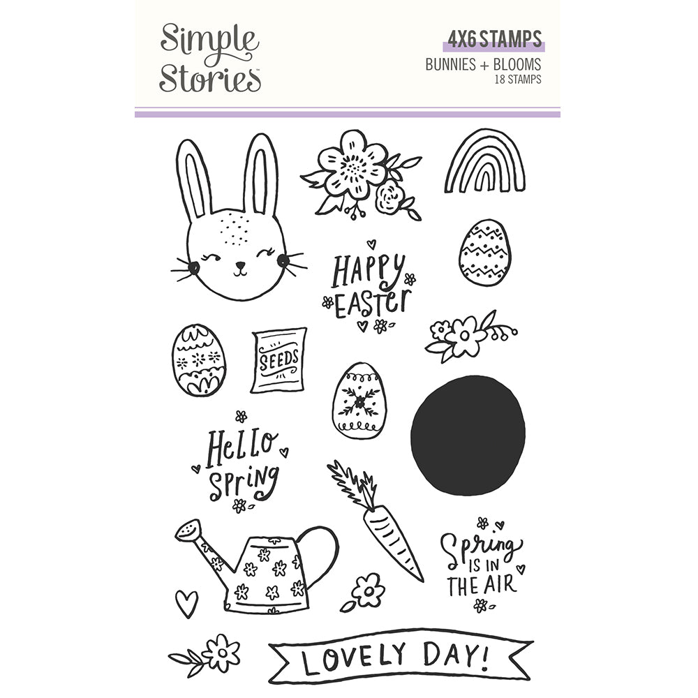 Bunnies + Blooms - Stamps