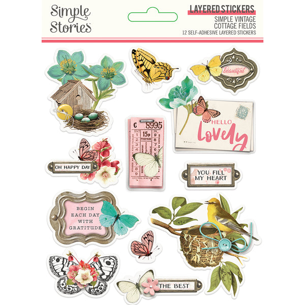 Simple Vintage Cottage Fields - Layered Stickers – Simple Stories