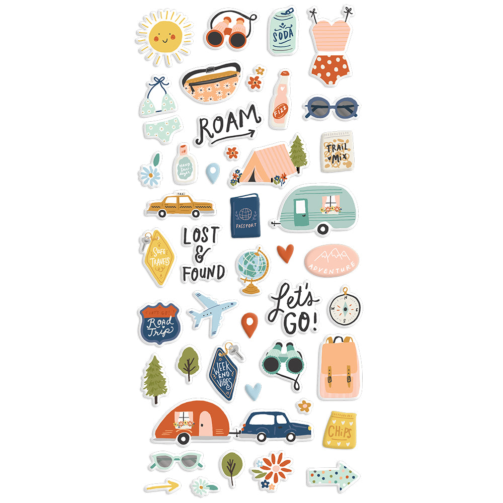 Safe Travels - Puffy Stickers