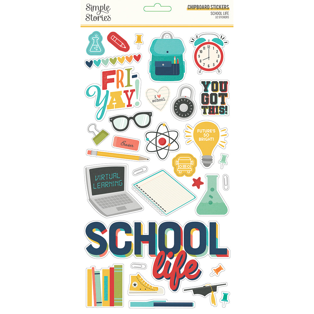 School Life - 6x12 Chipboard