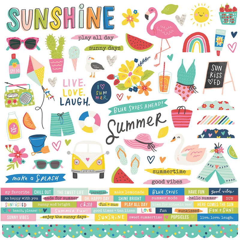 Sunkissed - Cardstock Sticker