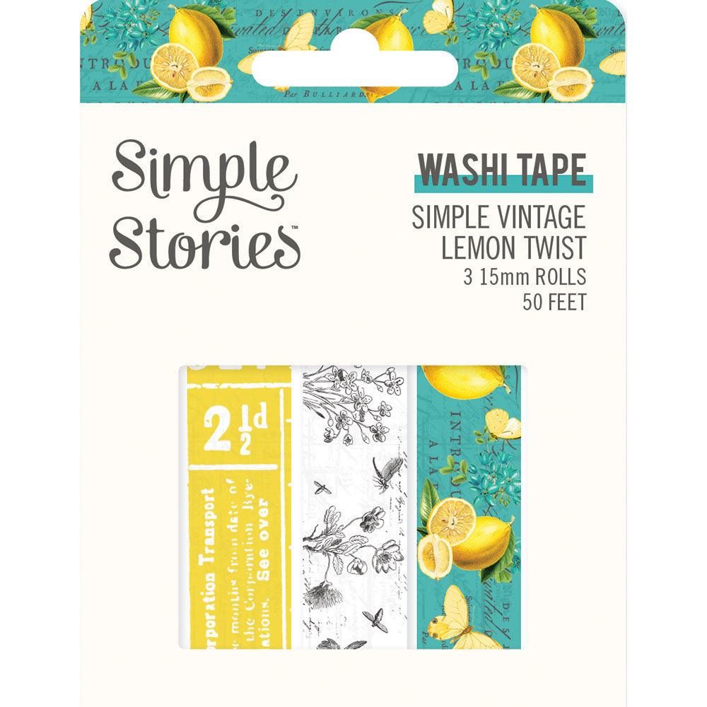 Simple Vintage Lemon Twist- Washi Tape