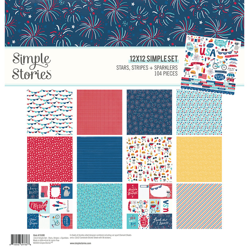 Stars, Stripes + Sparklers - Cardstock Sticker