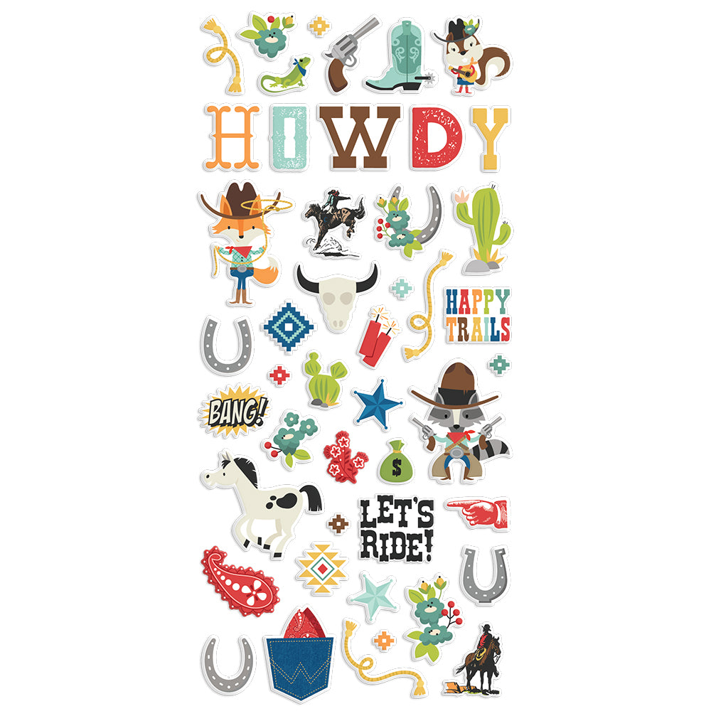 Howdy! - Puffy Stickers