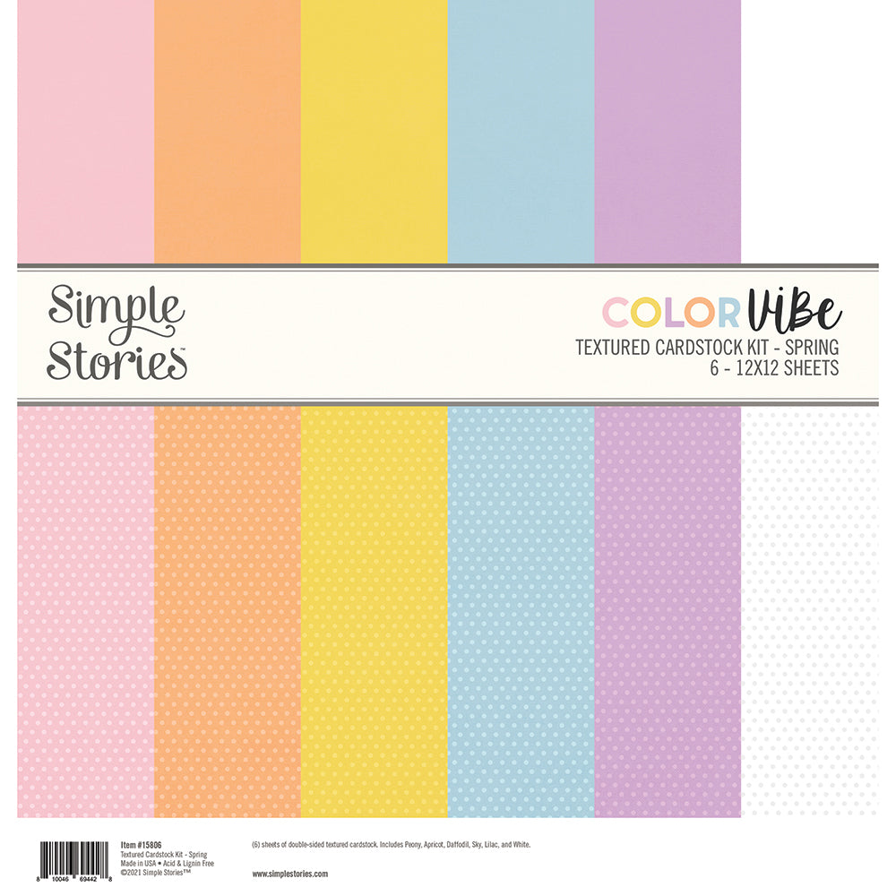 Color Vibe Textured Cardstock Kit - Spring