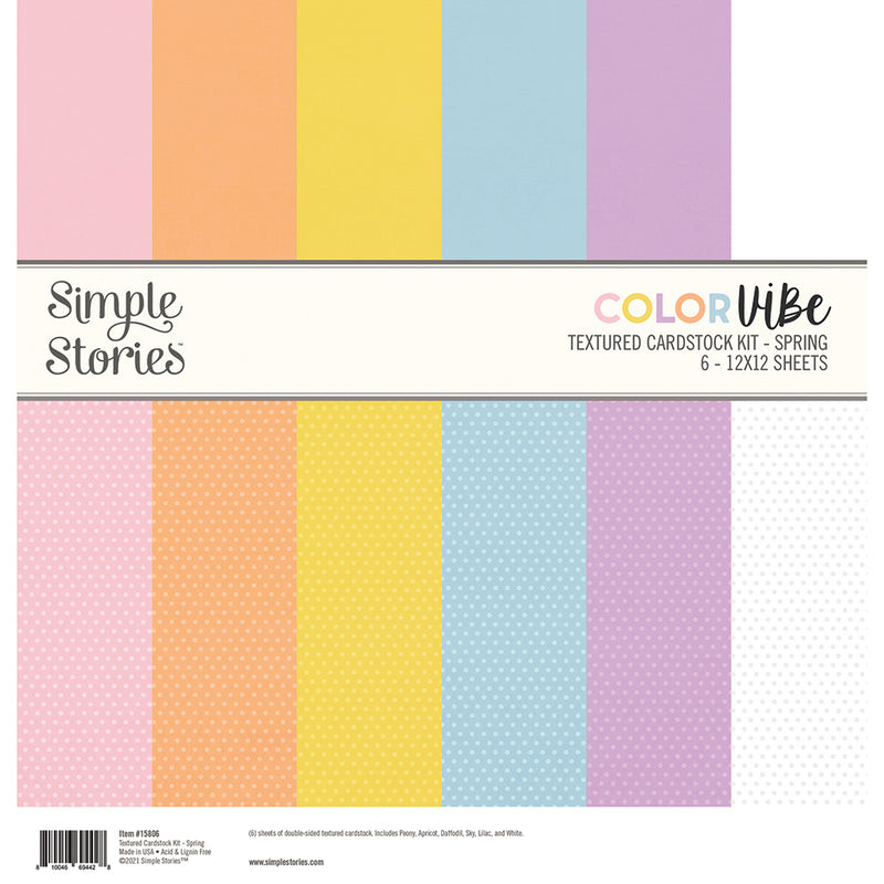 Color Vibe Textured Cardstock Kit - Spring