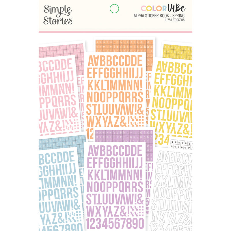 Color Vibe Alpha Sticker Book - Brights