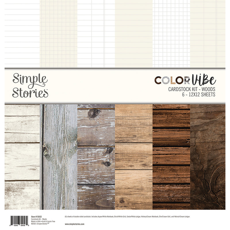 Color Vibe Chipboard Bits & Pieces - Woods