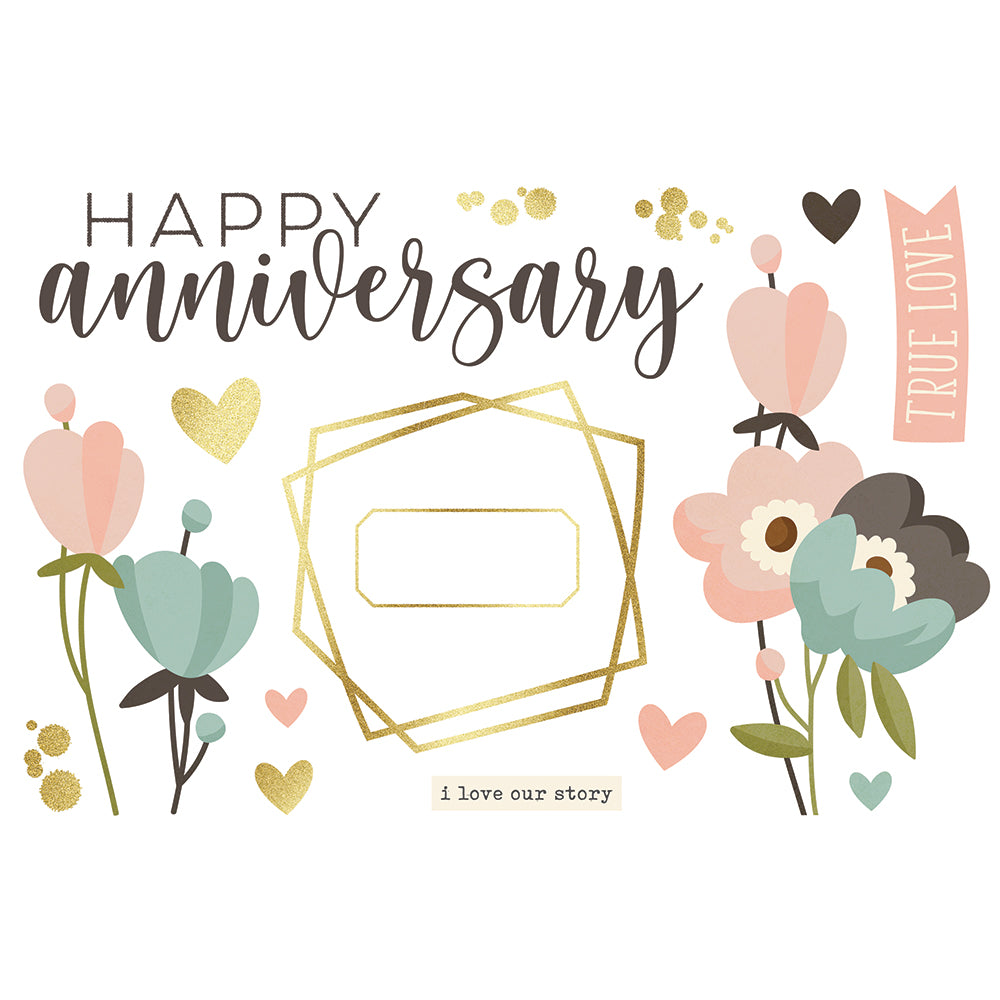 Simple Pages Page Pieces - Anniversary