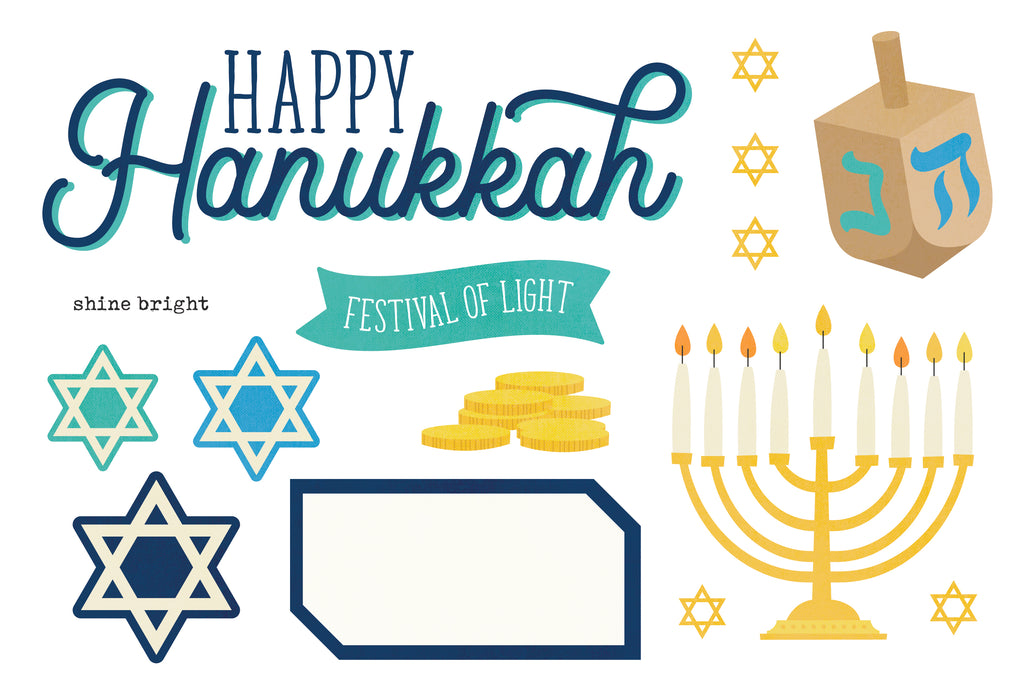 Simple Pages Page Pieces - Happy Hanukkah