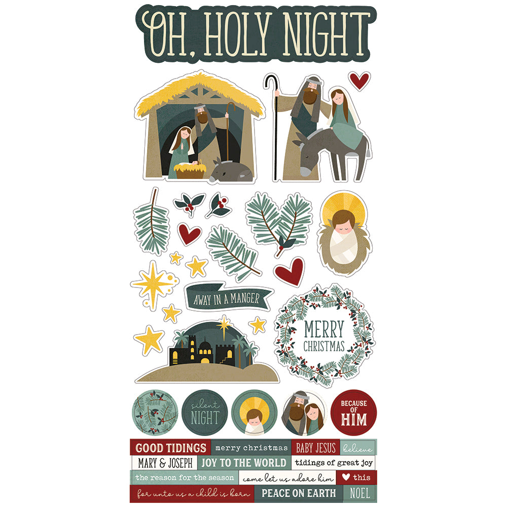 Oh, Holy Night - 6x12 Cardstock Sticker