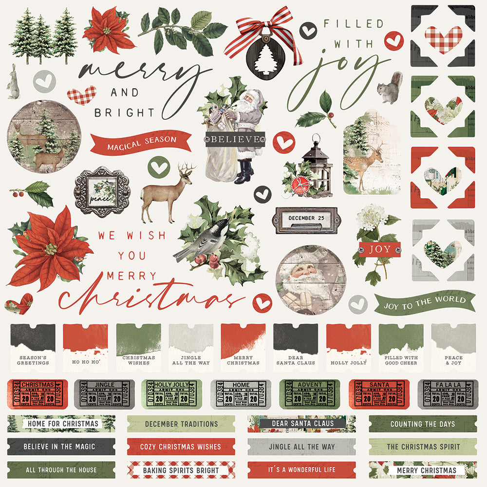 Simple Vintage Rustic Christmas - Cardstock Sticker – Simple Stories