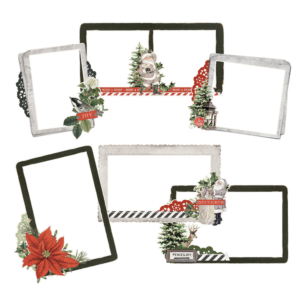 Simple Vintage Rustic Christmas - Chipboard Frames