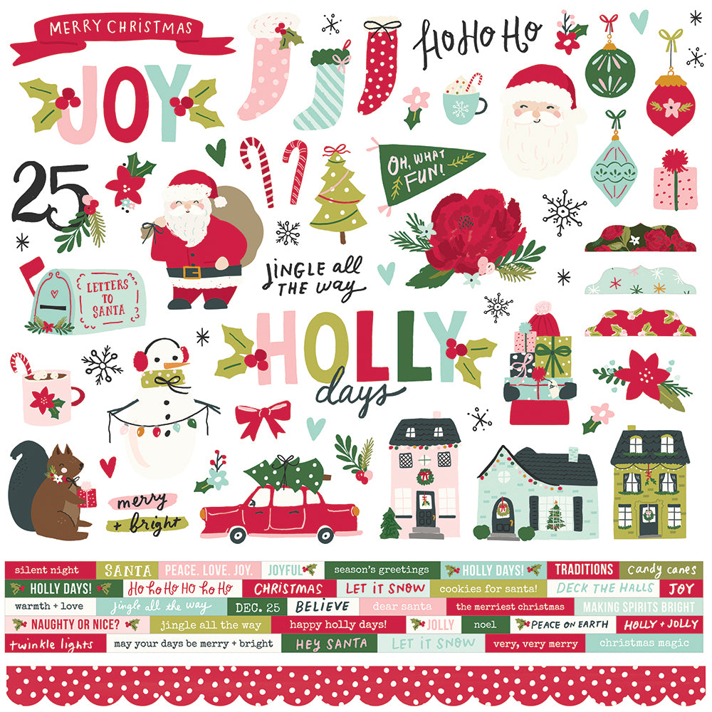 Holly Days - Cardstock Sticker