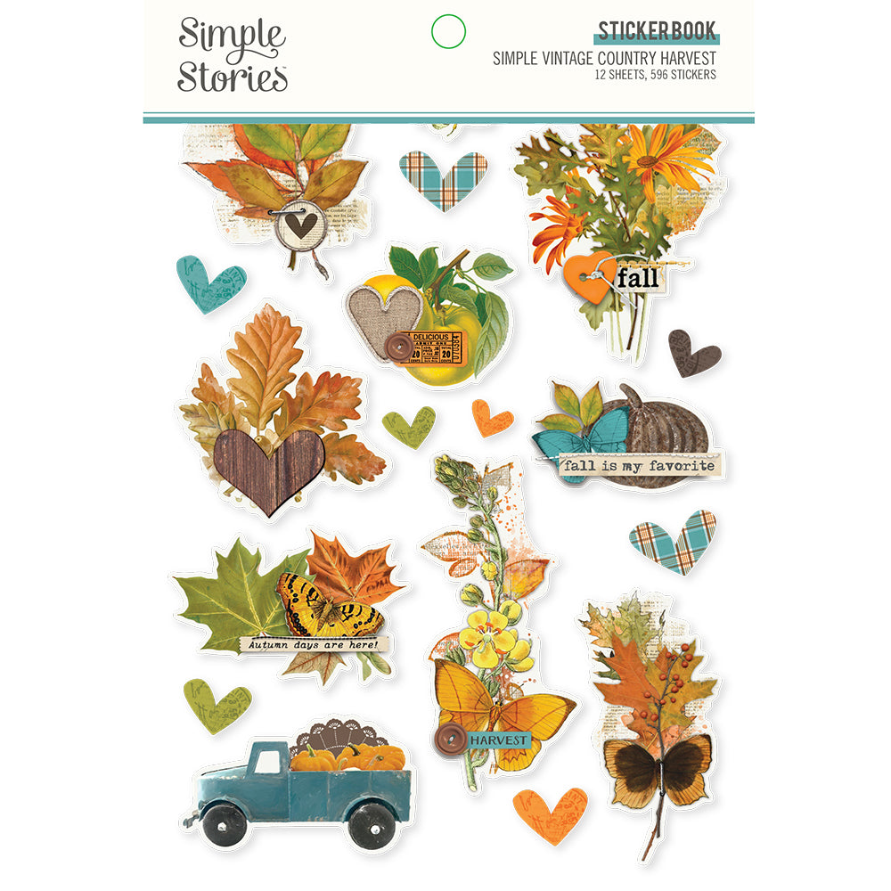 Simple Vintage Country Harvest - Sticker Book