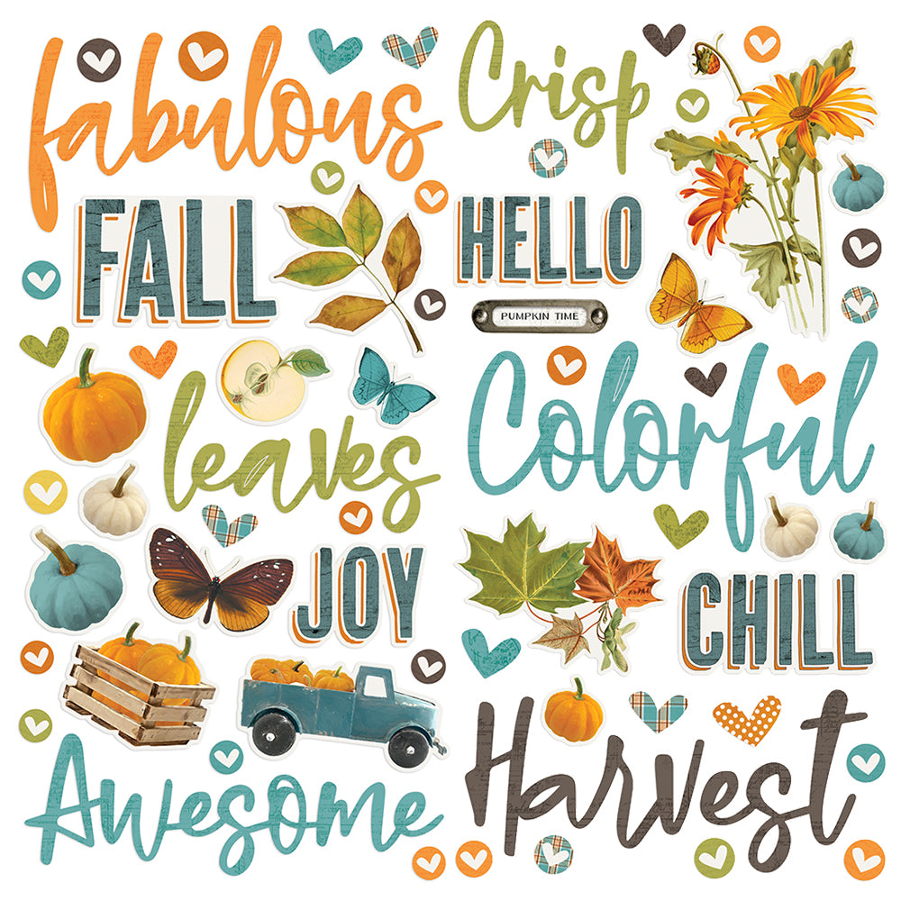 Simple Vintage Country Harvest - Foam Stickers