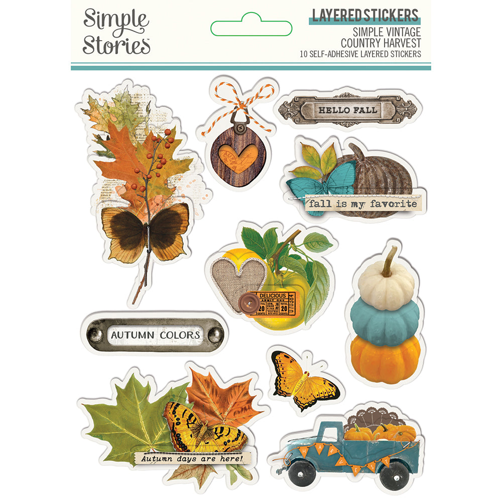 Simple Vintage Country Harvest - Layered Stickers