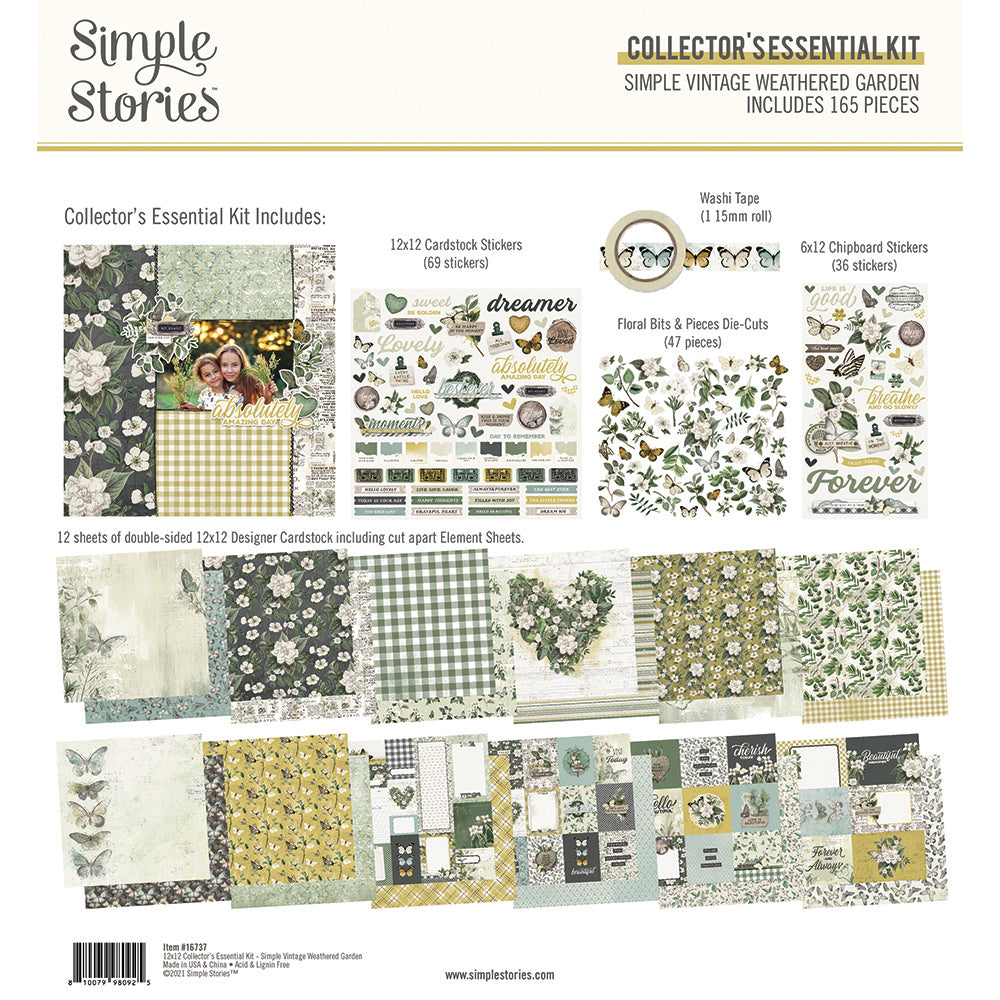 Vintage Flower Die Cuts Sticker Collection Kit For Scrapbooking