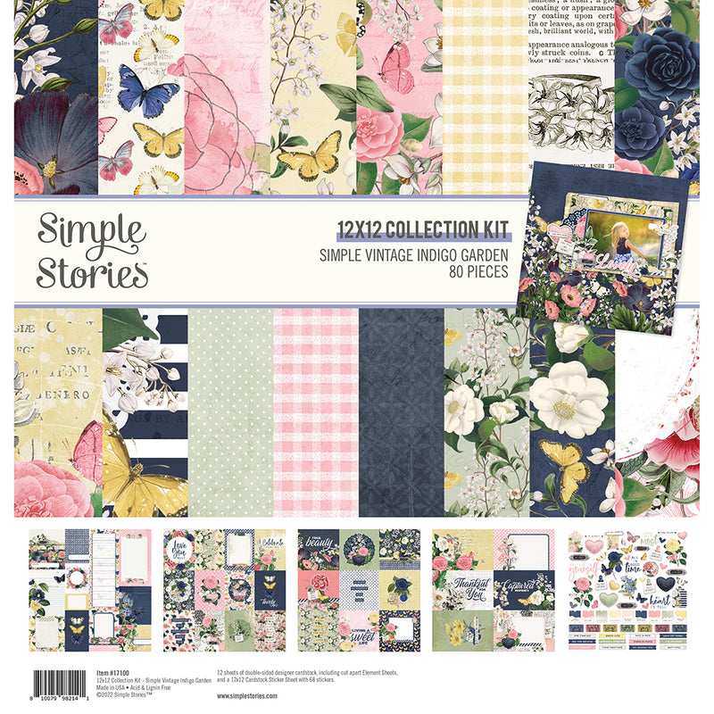 Simple Vintage Indigo Garden - Meadow/Primrose