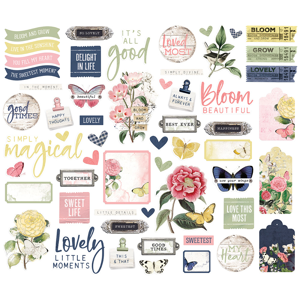 Simple Vintage Indigo Garden - Bits & Pieces