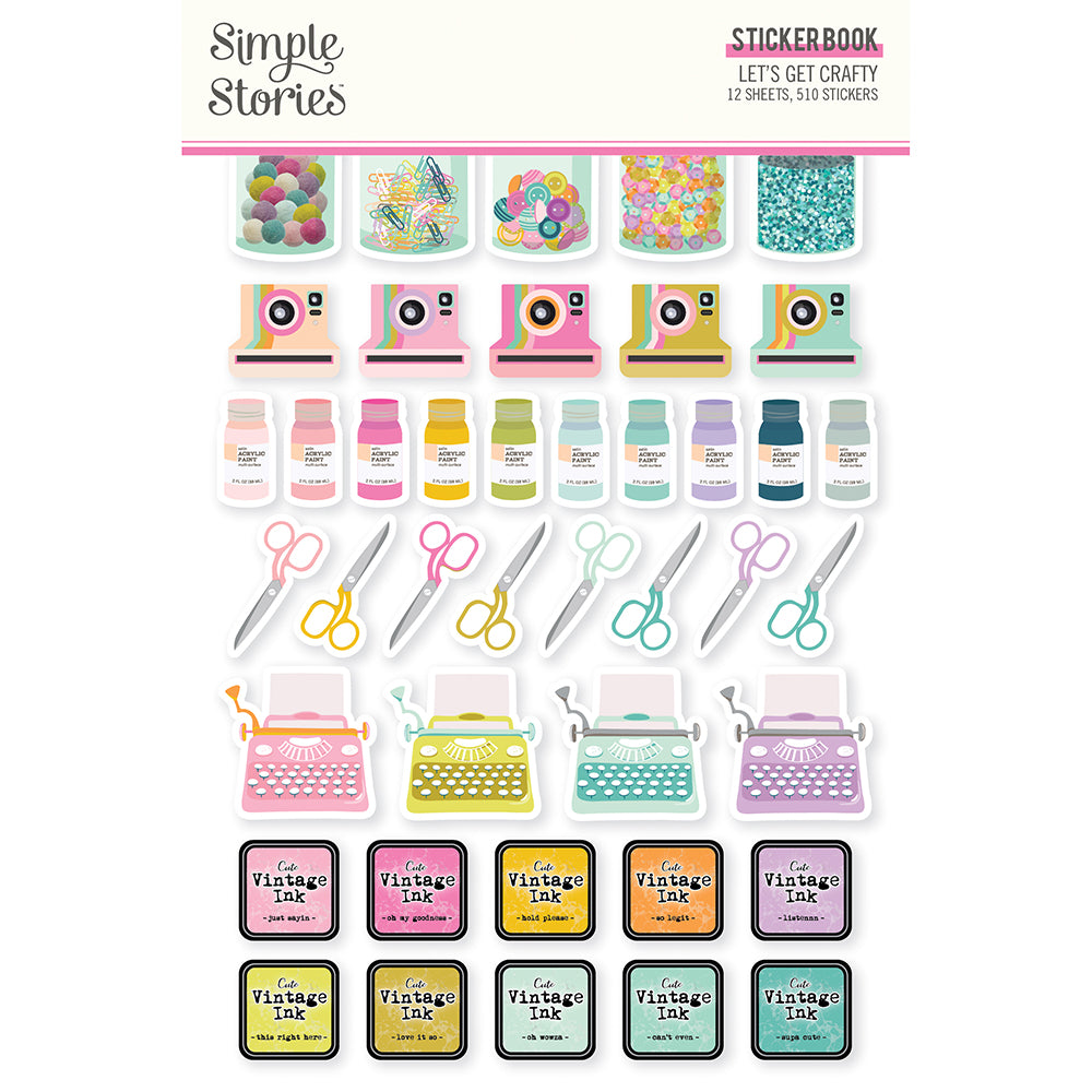 Simple Stories Let's Get Crafty - Stencil Paper Clips
