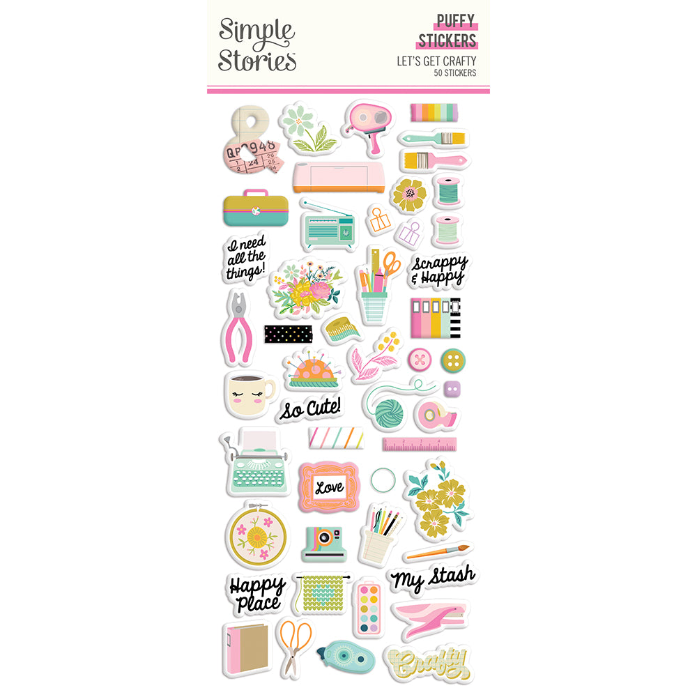 Let's Get Crafty - Puffy Stickers