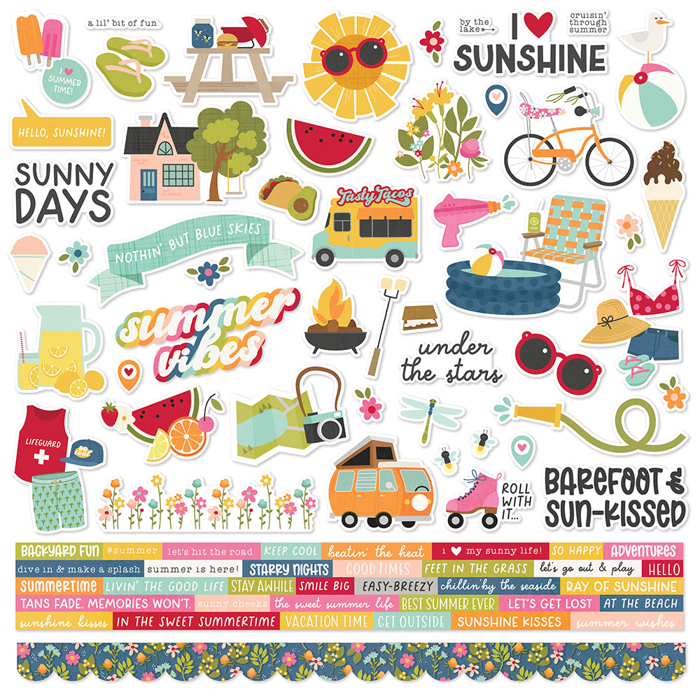 Summer Lovin' - Cardstock Sticker