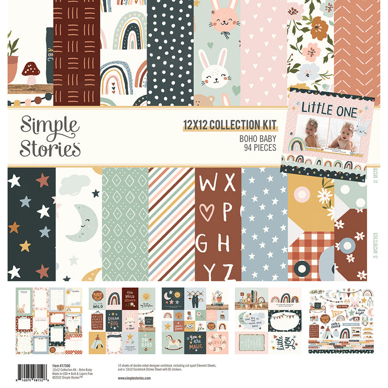 Simple Stories Color Vibe Textured Cardstock Kit - Boho