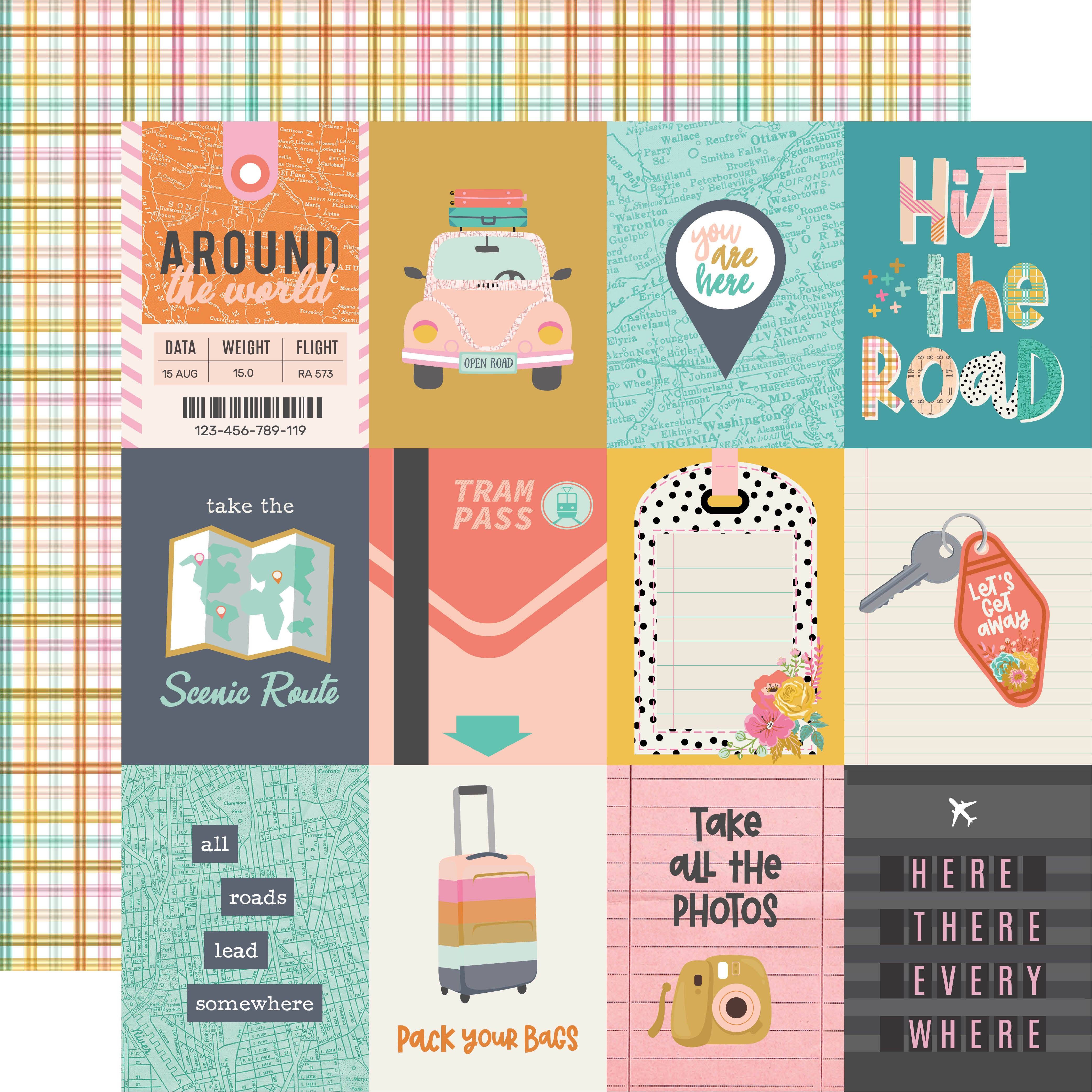 Simple Stories - Let's Go - 12 x 12 Sticker Sheet