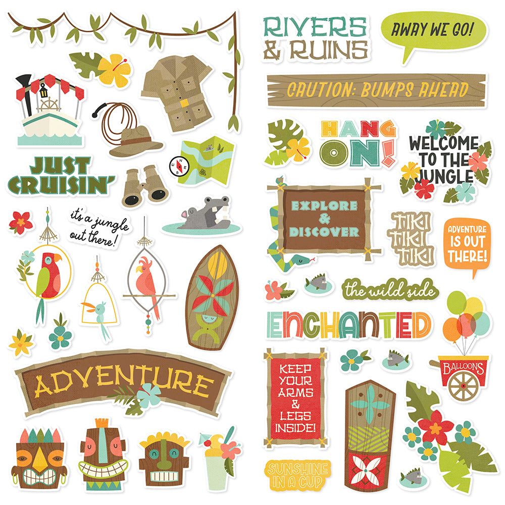 Hiking Scrapbook Stickers