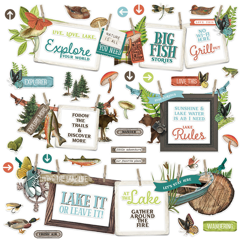 Simple Vintage Lakeside - Layered Stickers